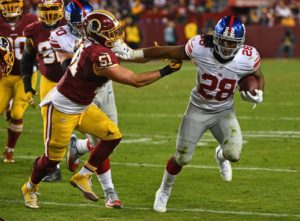 #PaulPerkins named Giants Starting RB